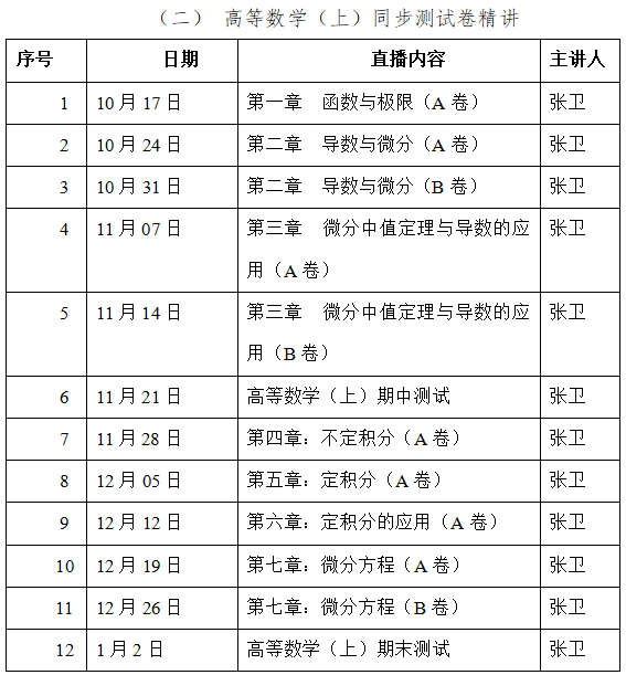 10月起，高等教育出版社将推出“高等数学伴学计划”系列公益直播活动