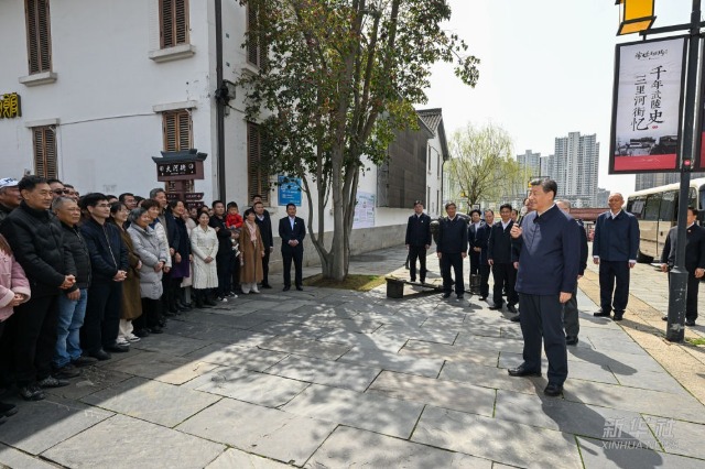 习近平在湖南常德市考察调研