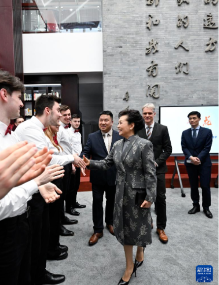 彭丽媛会见德国伯乐中文合唱团师生代表