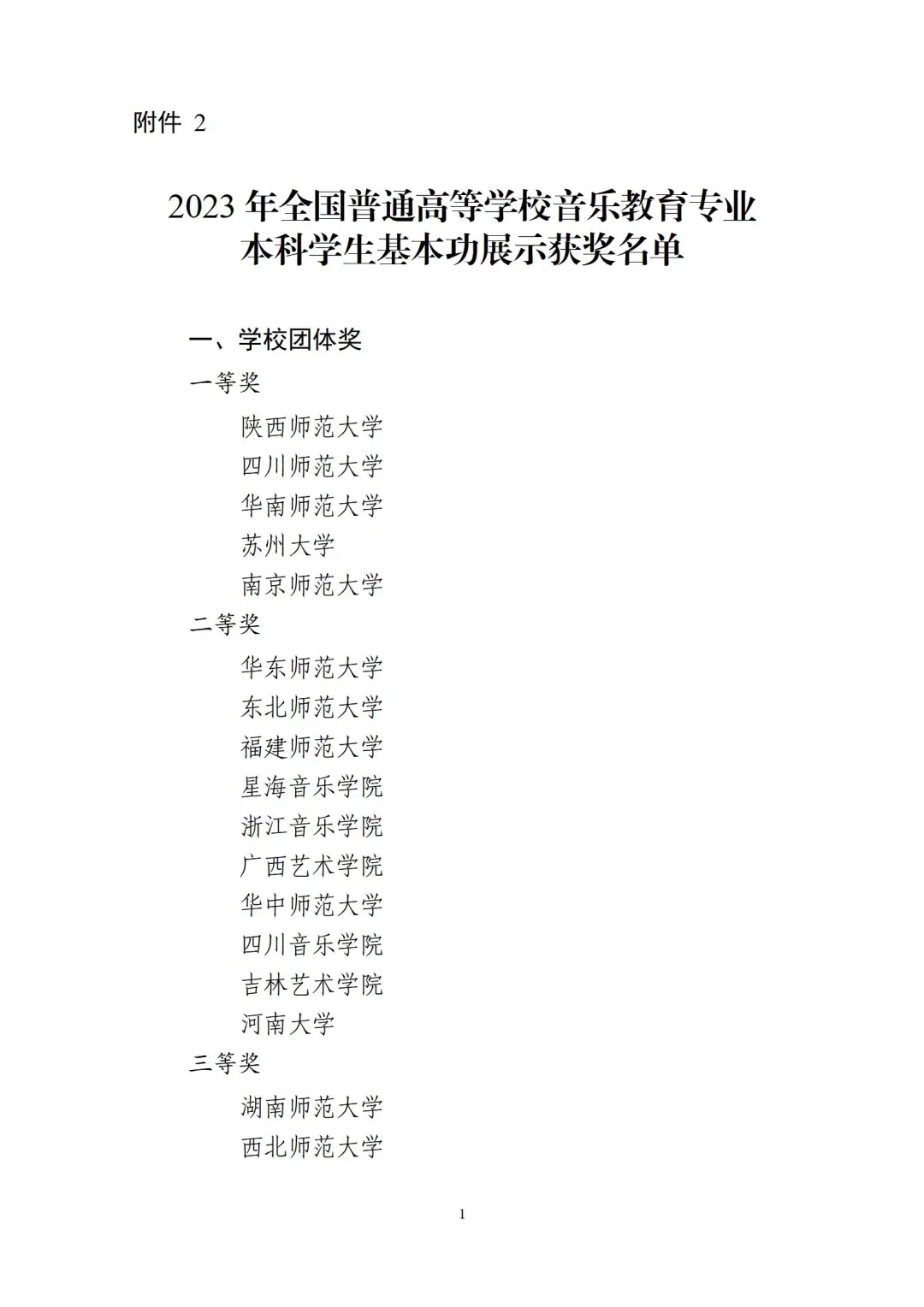 2023全国普通高校音乐、美术教育专业本科学生和教师基本功展示评选结果出炉