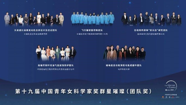 第十九届“中国青年女科学家奖”颁奖仪式在京举行