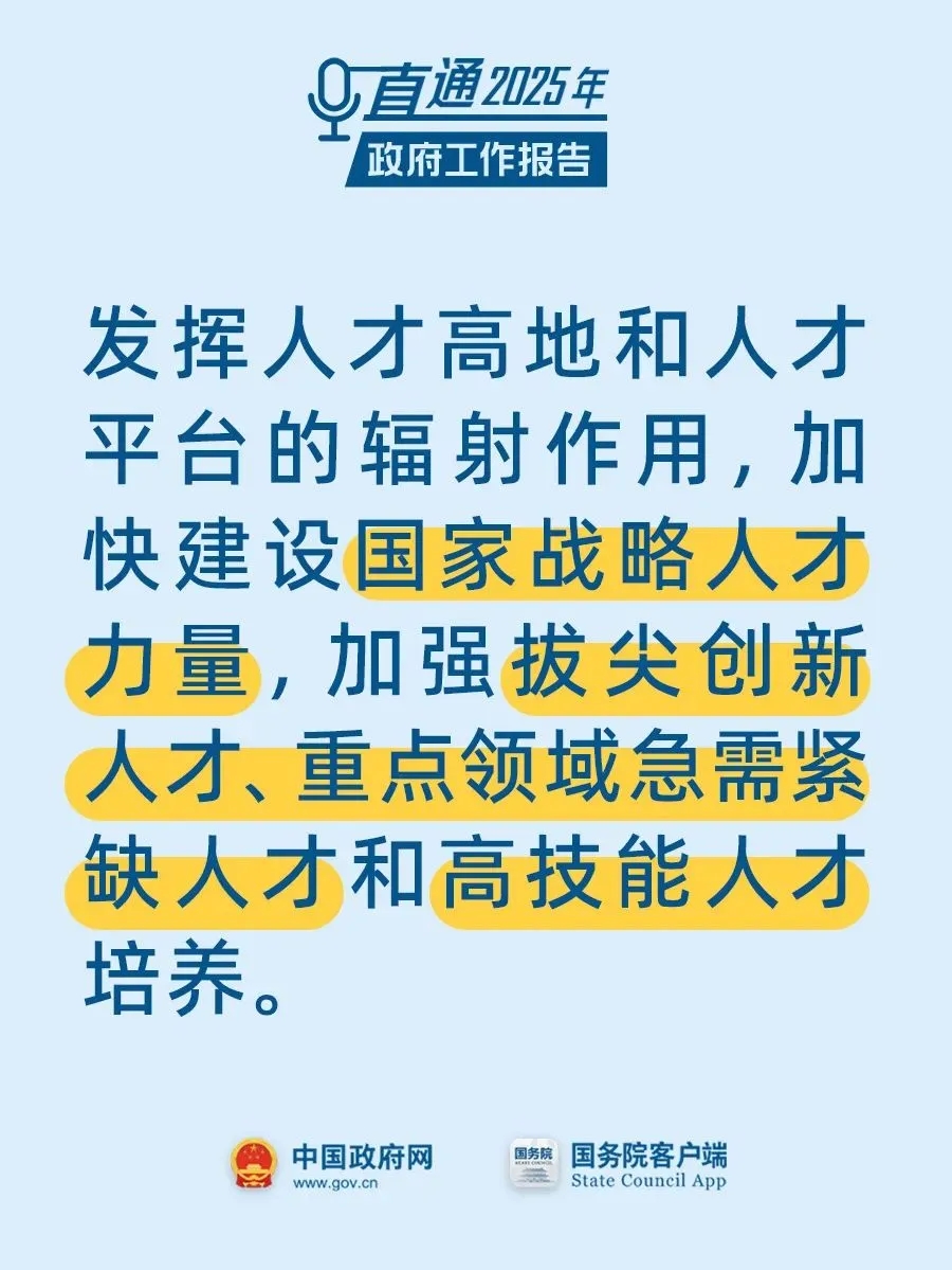 今年《政府工作报告》提到了这些人才
